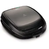 Tefal SW3418 Snack Time 2-in-1 Sandwichmaker und Waffeleisen, 700 W, Schwarz/Grau