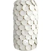 House Doctor Dot Vase White - , Weiß, für Wohnzimmer, Stein