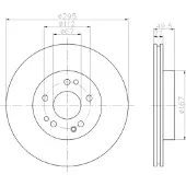 Hella Bremsscheibe [Hersteller-Nr. 8DD355102-761] für Mercedes-Benz