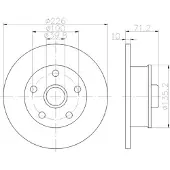 Hella 1x Bremsscheibe [Hersteller-Nr. 8DD355113-411] für Seat, VW