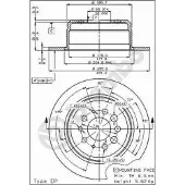 Brembo Bremsscheibe [Hersteller-Nr. 08.1744.10] für Volvo