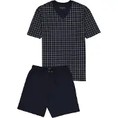 Schiesser Pyjama 159617 Herren Dark Blue-Größe 48