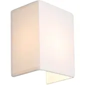 QAZQA - Modern Ländliche Wandleuchte weiß mit Stoffschirm - Vete I Wohnzimmer I Schlafzimmer I Up I Down - Textil Rechteckig - LED geeignet E27