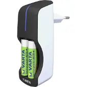 Varta Ladegerät mit 2 Mignon AA Batterien, Nickel-Metallhydrid (NiMH), AA, AAA, 2 Stück(e), Akkus/Batterien enthalten