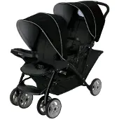 Graco Stadium Duo, Betthimmel, Tandem-Kinderwagen, Unisex, Faltbar, Schwarz