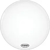 Evans EQ3 Resonant Glattes weißes Resonanz-Bass Drumfell ohne Port 24 Zoll