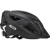 ABUS Stadthelm Aduro 2.0 - Allround-Fahrradhelm mit Licht - in sportivem Design für den Stadtverkehr - für Damen und Herren - Schwarz Matt, Größe L (58-62 cm)