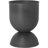 Ferm Living Hourglass Pflanzentopf Medium Black - , Hourglass, Schwarz, Metall