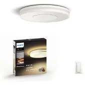Philips Hue White ambience Being Deckenleuchte, Intelligente Deckenbeleuchtung, Bluetooth/Zigbee, Weiß, LED, Metall, Nicht austauschbare(s) Leuchtmittel