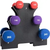 VirtuFit Hanteln aus Neopren mit Halterung