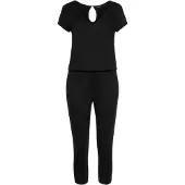 LASCANA 7/8-Overall mit V-Ausschnitt, kurzärmliger Jumpsuit, Basic