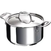 Beka Chef Casserole with lid, 2,4 l, Edelstahl, Edelstahl, Keramik, Gas, Halogen, Induktion, Versiegelte Platte, Edelstahl, Edelstahl