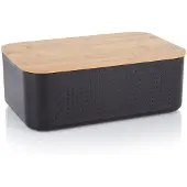 Bodum Brotbox Bistro Small Black mit Bambusdeckel