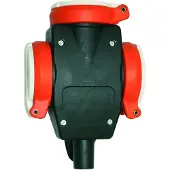 QwattPro 2015007 Hängekupplung Gummi Schuko schwarz IP44