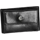 Esquire Leder Geldbörse Toscana Mini Wallet Black schwarz