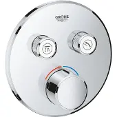 GROHE SmartControl Unterputzmischer Fertigmontageset mit 2 Absperrventilen, runde Ausführung