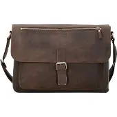 Leonhard heyden Leder Laptoptasche mit Laptopfach Salisbury Umhängetasche 7653 Rotbraun dunkelbraun