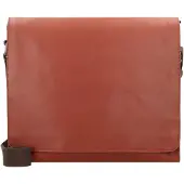 Leonhard heyden Leder Schultertasche mit Laptopfach Dakota Messenger Bag Chestnut braun