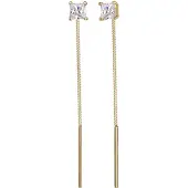 Elli Ohrringe Geo Kugel Minimal Durchziehen Zirkonia 925 Silber Elli Gold