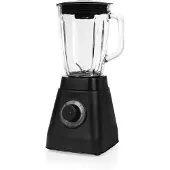 Princess 212085 Schwarzer Stahl-Mixer, Tischplatten-Mixer, 1,5 l, Pulsfunktion, Eis-Crusher, 1000 W, Schwarz, Transparent