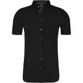 Desoto Kurzarmhemd "Jerseyhemd Casual Modern Button Down halbarm" Flexibler Stretch