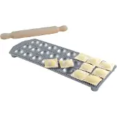 Eppicotispai Ravioli-Maker mit 24 L chern, Aluminium, rund, mit Nudelholz