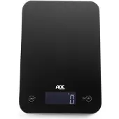 ADE Slim, Elektronische Küchenwaage, 5 kg, 1 g, Schwarz, Glas, Sensor, Berührung