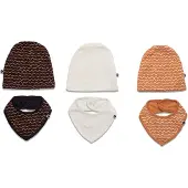 MiniMys Mütze & Dreieckstuch 6er-Pack Yarn, Caramel 68-74