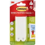 3M Command strips til billedophæng, hvid, 4 x 2 store strips, op til 7,2 kg