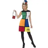 Smiffys Rubik's Cube Kleid Kostüm