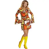 E-Carnavalskleding.nl THE 70s GROOVY STYLE - tubes (Kleid), XXL