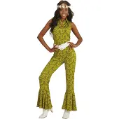 E-Carnavalskleding.nl Groovy Retro Jumpsuit Damen