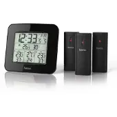 Hama Wetterstation EWS-Trio, mit drei Sensoren, Schwarz