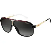 Carrera 1007/S Damen-Sonnenbrille Vollrand Quadratisch Kunststoff-Gestell, schwarz