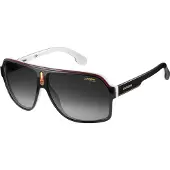 Carrera Aviator Unisex Sonnenbrille Schwarz Weiß Dunkel Grau Gradient