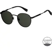 Polaroid PLD 2053/S Unisex-Sonnenbrille Vollrand Oval Metall-Gestell, schwarz