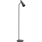 House Doctor Precise Stehlampe, schwarz, Höhe 124 cm, E14 - , Schwarz, für Wohnzimmer, Metall
