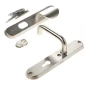 Intersteel Haustürbeschläge Vurano Kernzugschutz oval PC 72mm Edelstahl