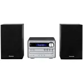 Panasonic SC-PM254EG-S, Heim-Audio-Mikrosystem, Silber, 1-Weg, DAB+, AC, 0,2 W