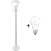 Eglo ALORIA, Außensockel-/Pfostenbeleuchtung, Weiß, Aluminium, Kunststoff, IP44, Eingang, Garten, Terrasse, E27