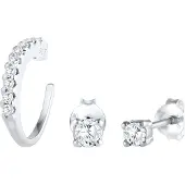 Elli Ohrringe Single Earcuff Zirkona Kristalle Trend 925 Silber Elli Silber