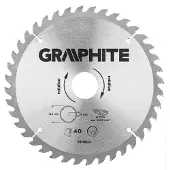 Graphite Widia Kreissaegeblatt 180 x 30 mm, 40 Zähne zum Schneiden von Holz und Holzwerkstoffen wie Sperrholz, Spanplatten, MDF.