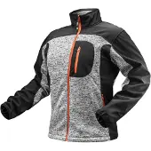 GRUPA TOPEX NEO Herren-Strickjacke grau mit Softshell XXL