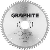 Graphite Widia Kreissaegeblatt 180 x 30 mm, 60 Zähne zum Schneiden von Holz und Holzwerkstoffen wie Sperrholz, Spanplatten, MDF.