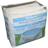 Interline Bodenvlies Oval 9,75 x 4,90 m, Schwimmbeckenauskleidung, Weiß, Polyester, Überirdischer Pool, Oval, 4900 mm