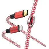Hama Reflective, 1,5 m, Lightning, USB C, Männlich, Männlich, Rot