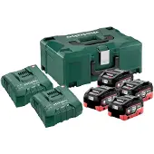 Metabo SET 4 X LIHD, Akku, , Universal, Schwarz, Rot, 4 Stück(e)