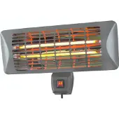 Eurom Q-time 2000, Elektrischer Quarz-Raumheizer, Quarzglas, IP24, Drinnen, Wand, Schwarz