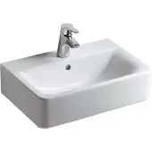 Ideal standard IS Waschtisch Connect Cube, 1Hl., m.Ül., kompakt, 550x375x175mm, Weiß