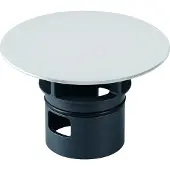 Geberit Ventilabdeckung 241993011 mit integriertem Überlauf, für WT-Anschluss, weiß, Sanitärkeramik